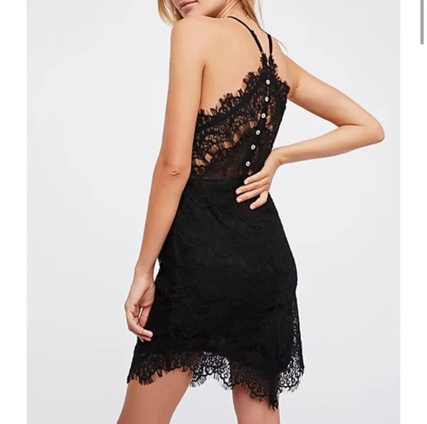 Free People Black Lace dress - Image 2