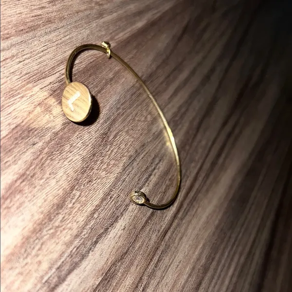 Anthropologie Elegant Gold Bangle Bracelet “L” - Image 2