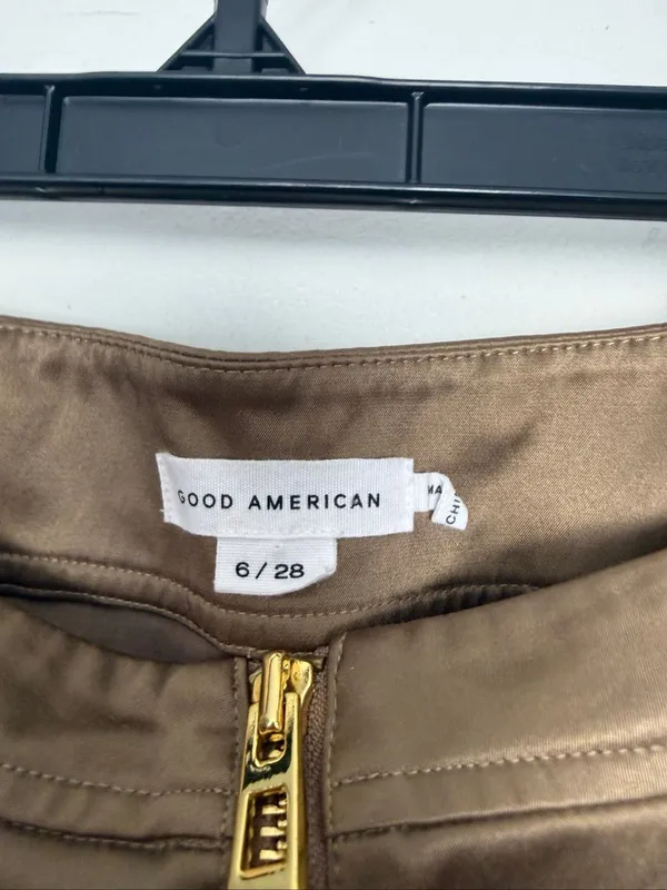 Good American Women’s 6/28 Satin Pants Side Zip - Image 2