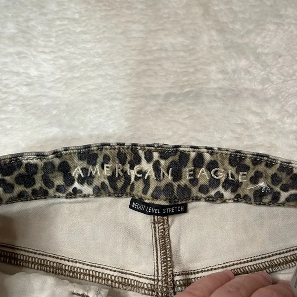 American Eagle Leopard Next Level Stretch Jeans 2 X-Short - Image 4