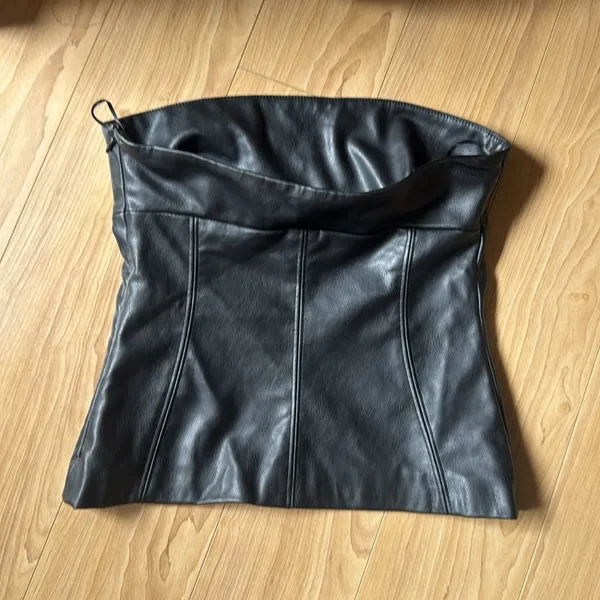 Black Leather Corset Top - Image 3