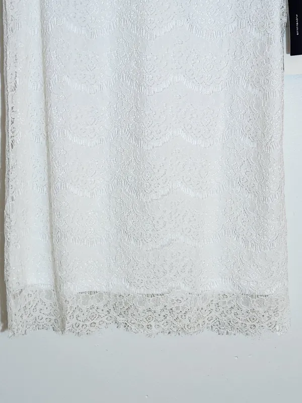 Lulus White Lace Mini Shift Dress NWT Size Large - Image 3
