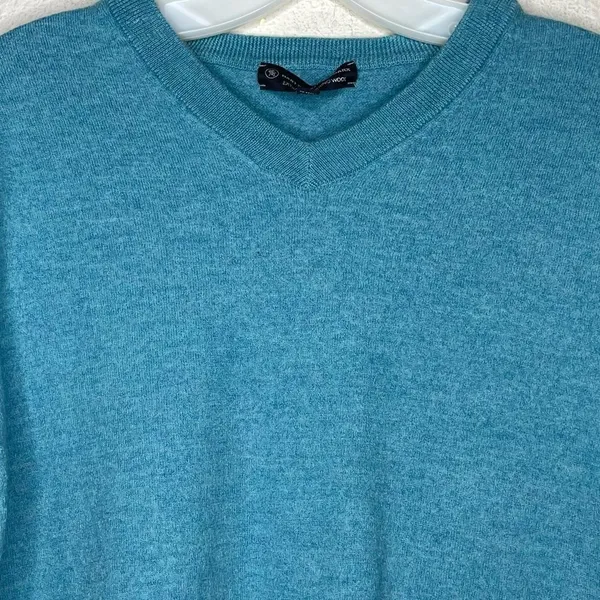 Hart Schaffner‎ Marx Merino Wool Sweater Blue Size XL - Image 4