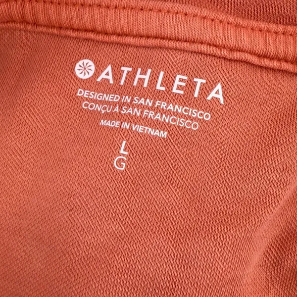 Athleta Sundown Alliance Hoodie Sweatshirt Orange Women L V-Neck Relaxed Comfy‎ - Image 5