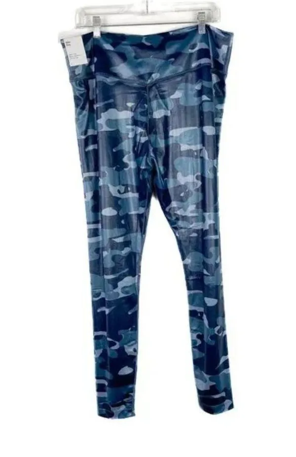 NWT One Dri-Fit Foiled Camo Print Leggings Thunder Blue Size Small S NEW - Image 6