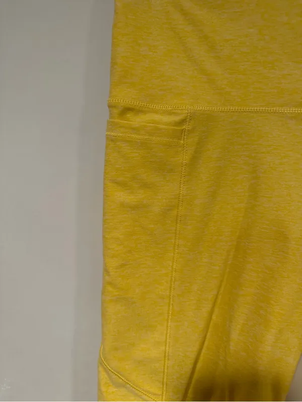 High-Waist Calia Yellow Women's Pocket Bike Shorts - Image 2