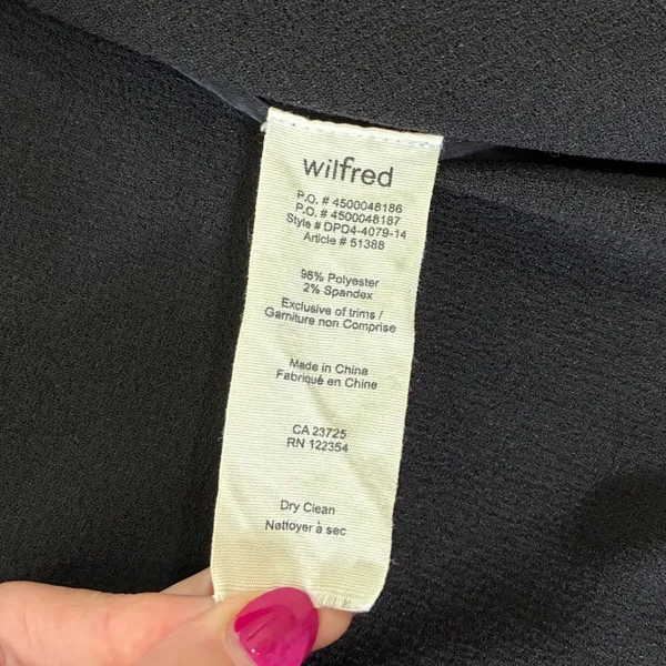 Wilfred Aritzia Chevalier Black Tuxedo Blazer Shawl Collar Womens 2 - Image 5