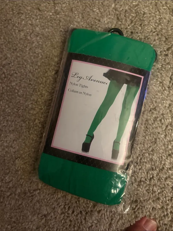 Leg Avenue Green Nylon Tights for costume new - Image 3