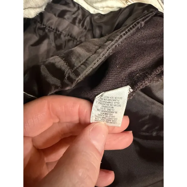 Y2K George Mark Eisen Women 18 Dark Brown Corduroy Twill Trousers Low Rise Pants - Image 3