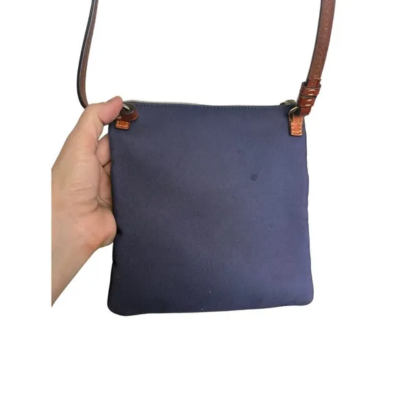 Dooney & Bourke Navy Nylon North South Triple Zip Crossbody Bag - Image 7