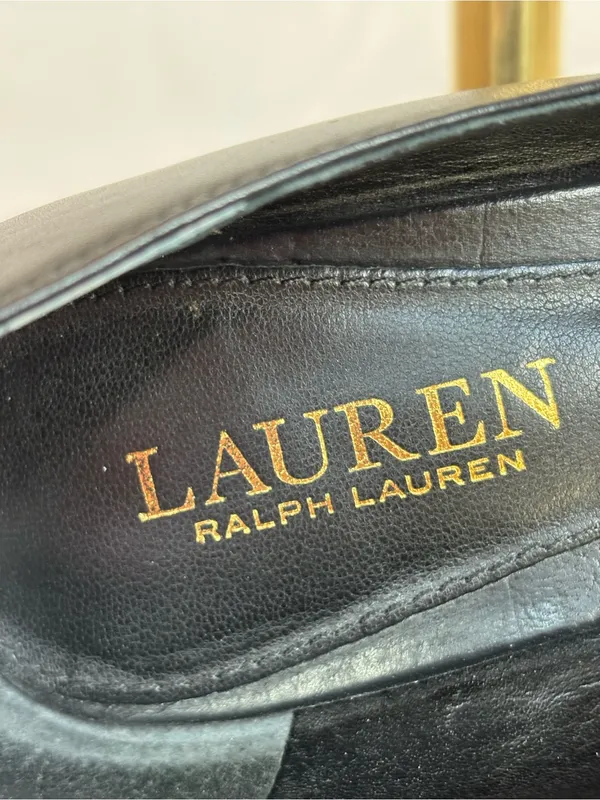 Lauren Ralph Lauren Black Leather Pump Heels - Image 8