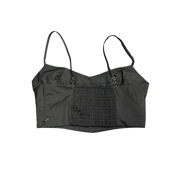 Free People Smoked Cropped Corset Top Sweat Heart Neckline Adjustable Straps - Image 2