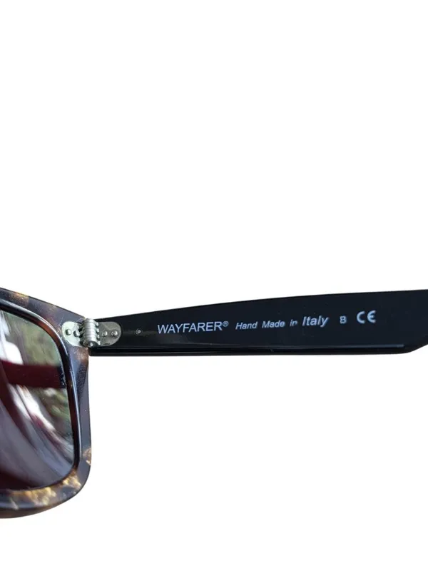 Ray-Ban Wayfarer RB2140 Sunglasses Tortoise Frame Red Lenses Italy Handmade - Image 5