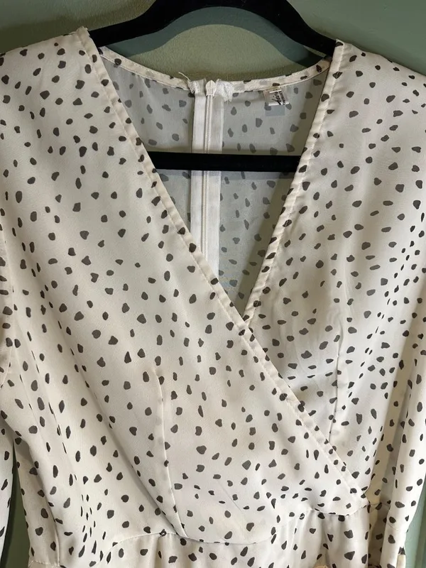 Women’s Small Polka Dot Romper Puff Sleeve Coquette Soft Girl Fairycore Resort - Image 7