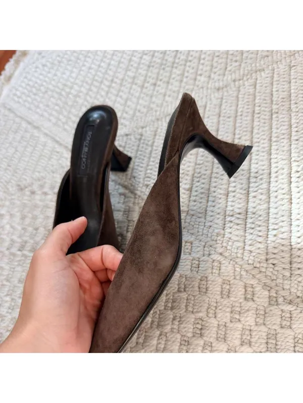 Tony Bianco Juniper Heel in Brown Espresso Suede - Image 4