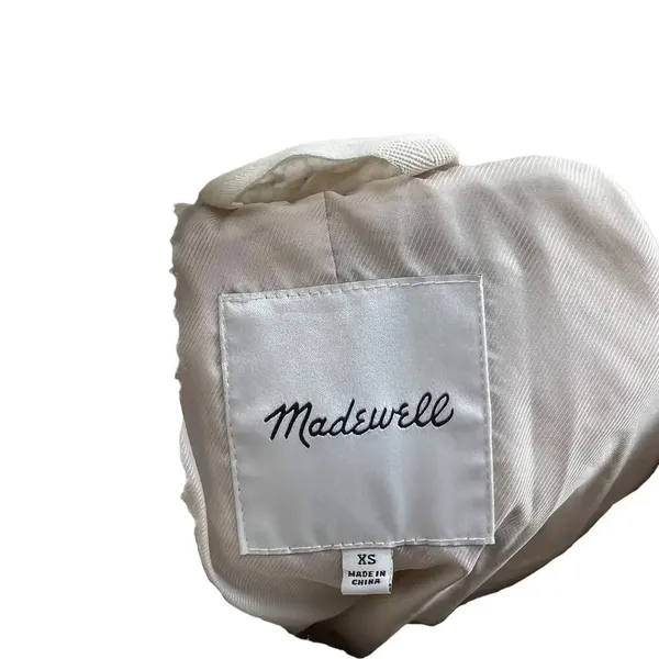 Madewell Sherpa Walton‎ Shirt-Jacket Cream Ivory Button Down Size XS - Image 9