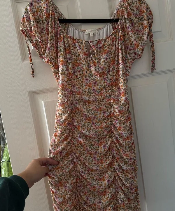Ultra Flirt Floral Ruched Dress - Image 2