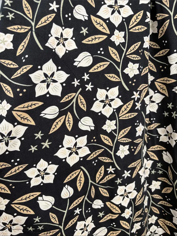 Gudrun Sjodan Short Sleeve Floral Midi Dress Women Size XS - Image 4