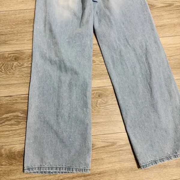 RSQ Womens Mid Waisted Wide Leg‎ Distressed Jeans Blue Size 25 Organic Cotton - Image 7