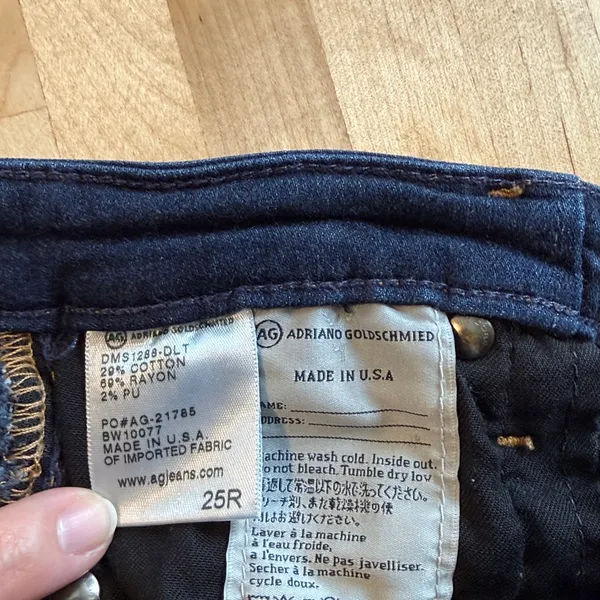 AG Adriano Goldschmied "The Legging" Super Skinny Dark Wash Jeans, 25 - Image 7