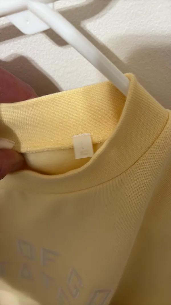 yellow essentials fear of god crew neck - Image 3