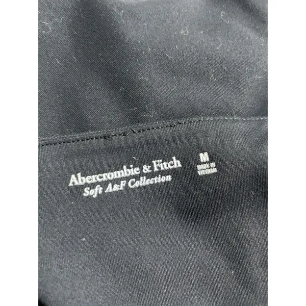 Abercrombie & Fitch Women's Black Square Neck Tank Thong Bodysuit Top Size M - Image 5