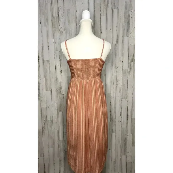 American Eagle‎ Women's Striped Button Down Midi Dress Size XS Multicolor - Image 4