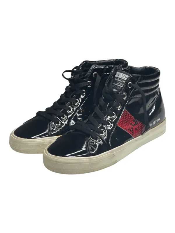 Vintage Havana 𖠌 Snake Eye High Top Sneakers 𖠌 Faux Black Red Patent 𖠌 6.5M - Image 8