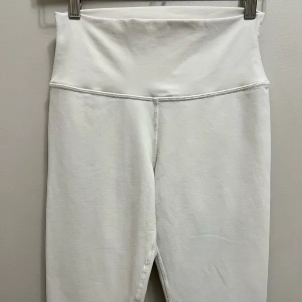 ALO Yoga 7/8 High Waist Air Brush Leggings White Size M - Image 3