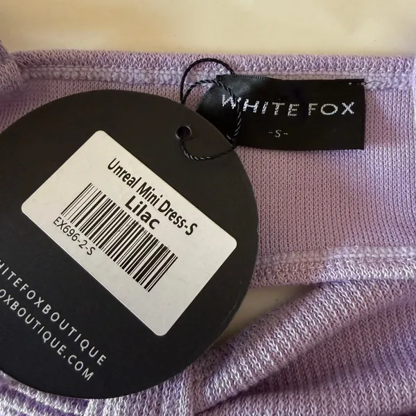 White Fox Boutique Lilac Unreal Mini Dress with Cutouts | Small BNWT - Image 6