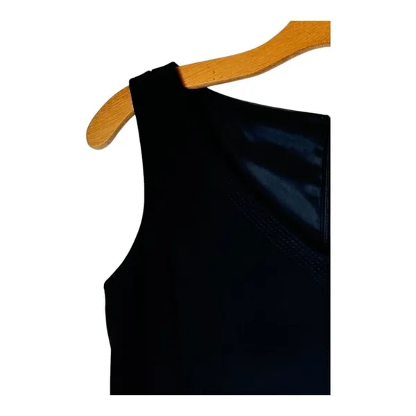 Ann Taylor Dress Women 2 Black Sleeveless V Neck Pleated Back Hem‎ Fit And Flare - Image 4
