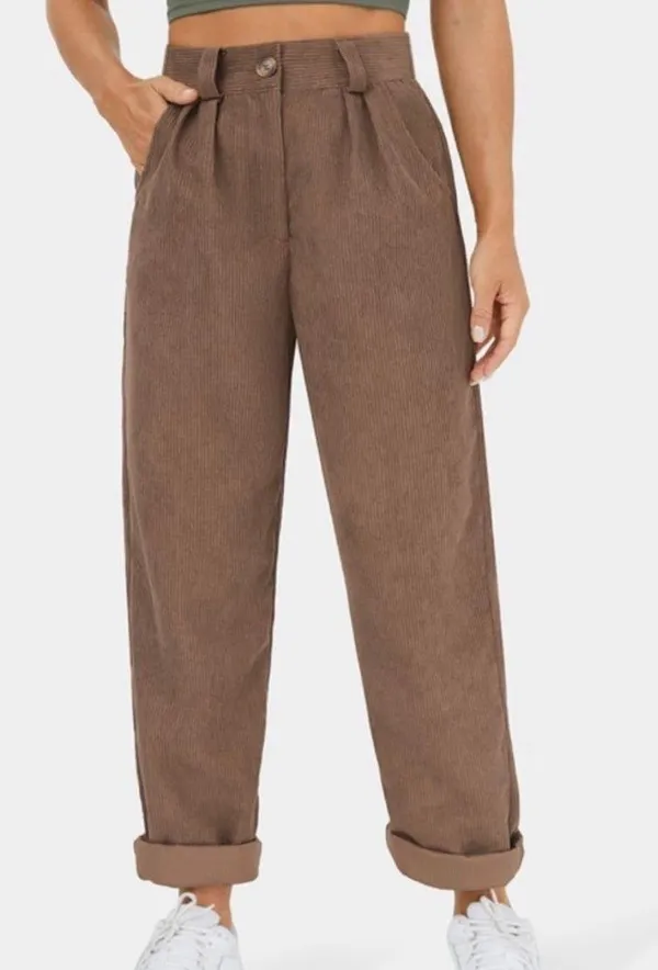 Halara Brown Corduroy Pants - Image 2