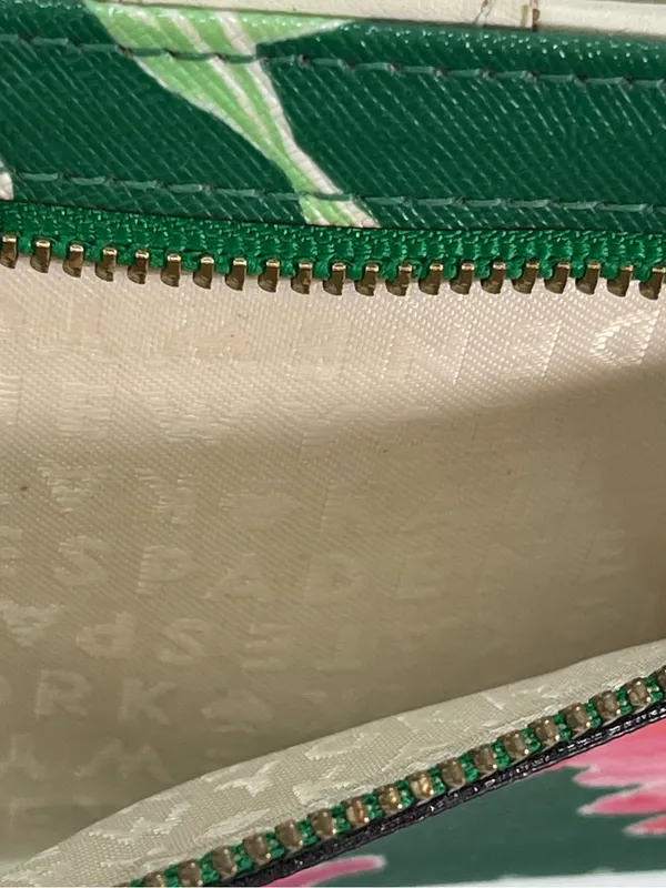 Kate Spade Grant Street Stacy Floral Bloom Green Bi-Fold Organizer Wallet Purse - Image 4