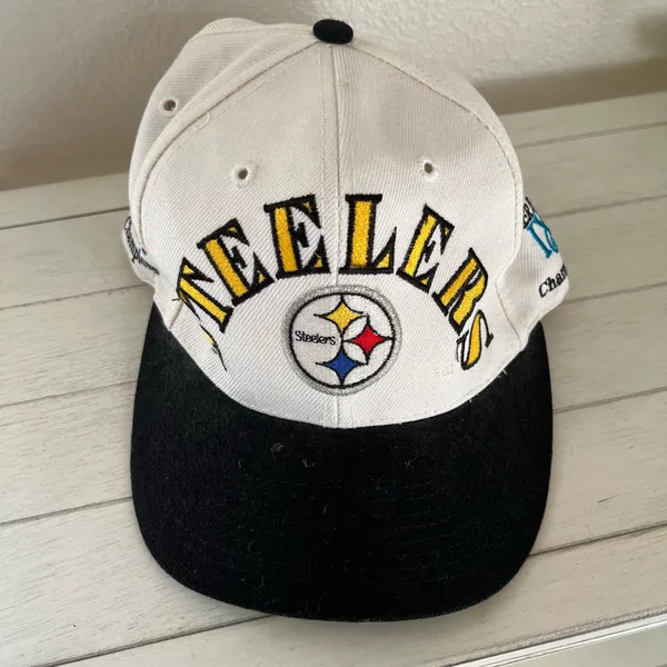 Vintage Pittsburgh Steelers NFL 4 Time Superbowl Champions Hat Snapback Annco 1990s - Image 2