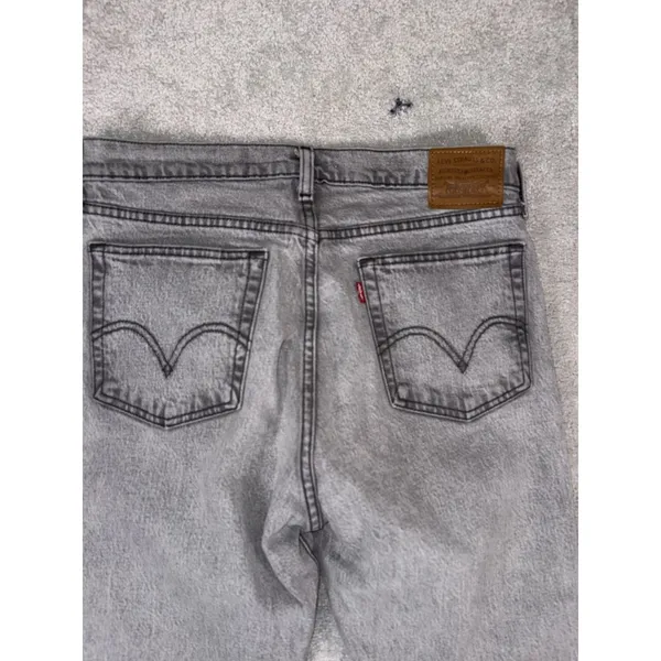 womens levis wedgie‎ jeans gray wash premium denim 28 - Image 8