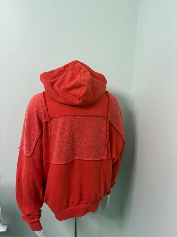 AERIE Orange Patchwork Hoodie - Image 6