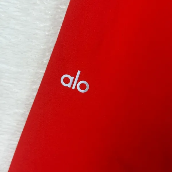 Alo Yoga W51024R Red High Rise Ribbed Waist Capri Leggings Small HO25 - Image 6