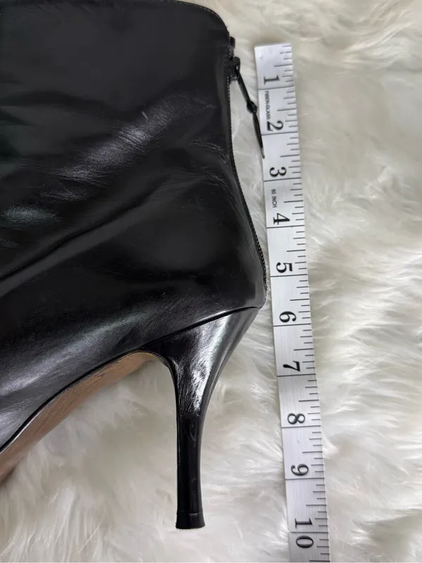 Stuart Weitzman Black Leather Pointed Toe Ankle Boots Size 8.5M - Image 4
