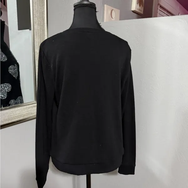 INC International Concepts Sequin-Heart Valentines Day Sweatshirt Size Medium - Image 3