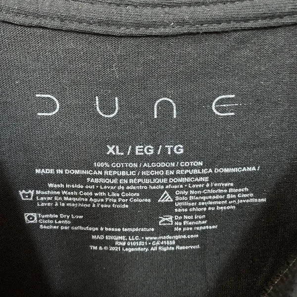 Dune SciFi Movie Character Paul Fremen Arrakis Sandworm T-Shirt XL - Image 4