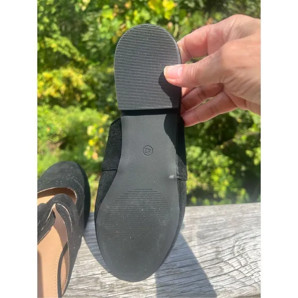 No Brand Black Faux Suede Mules Sz 42 (11.5) NIB - Image 4