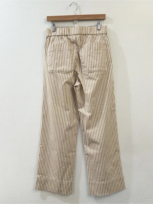 Everlane The Easy Pant in Canvas Gold Stripe Size 8 - Image 5