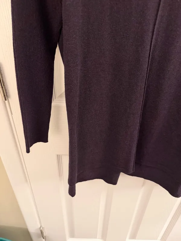 Style & Co Grape Purple Long Sleeve Knit Tunic Sweater Small - Image 4