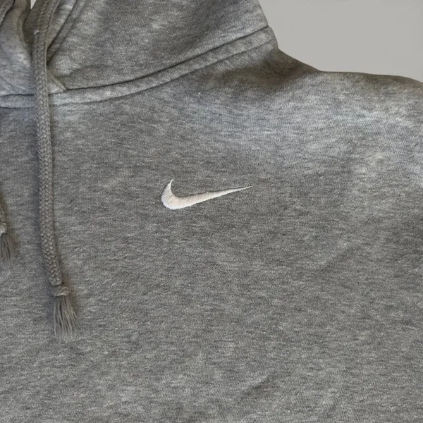 Nike Hoodie‎ XS Gray Pullover Sweatshirt Minimal Logo Unisex - Image 2