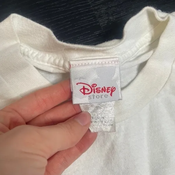 Vintage Disney Store Mickey Mouse Sketch Graphic T-Shirt White Made in USA‎ Med - Image 3