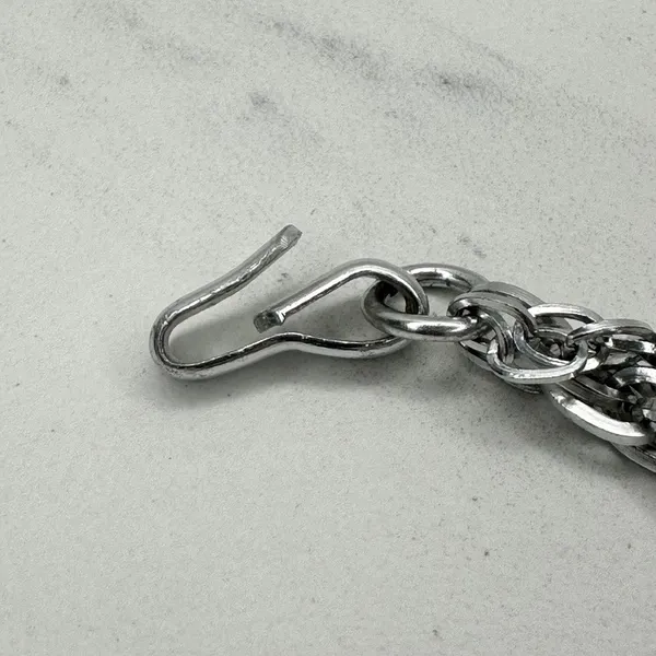 Womens Silver Double Chain Belt Small (S) Medium (M) Draped Y2K Style ✨ - Image 2