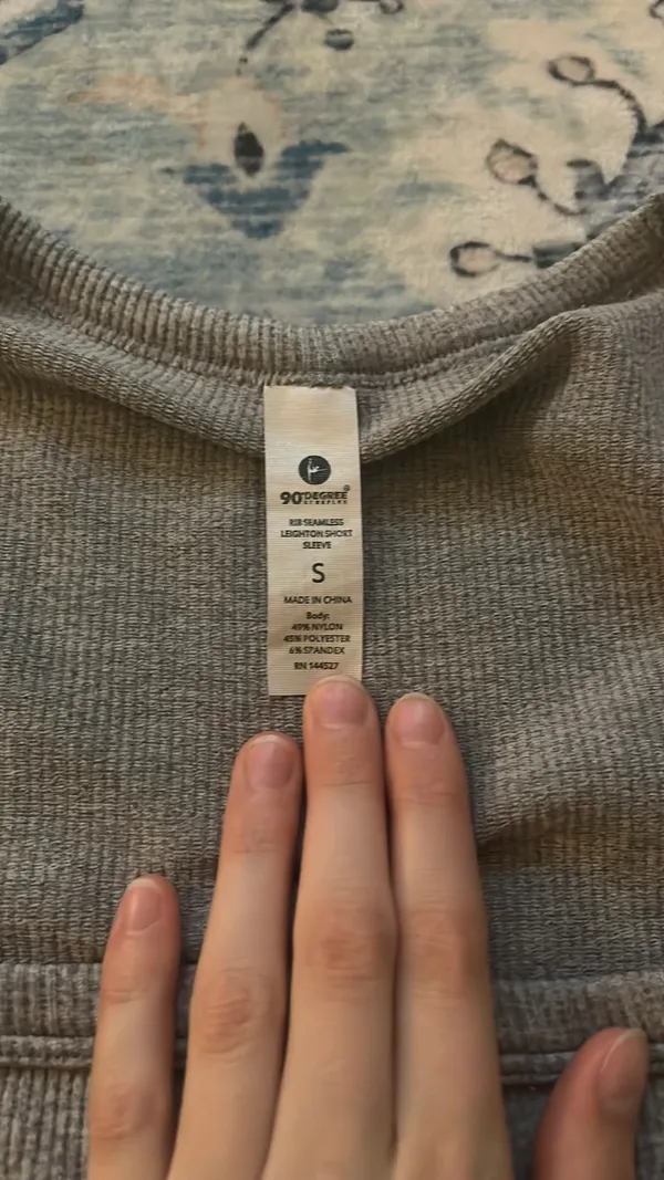 Grey square neck tee - Image 3