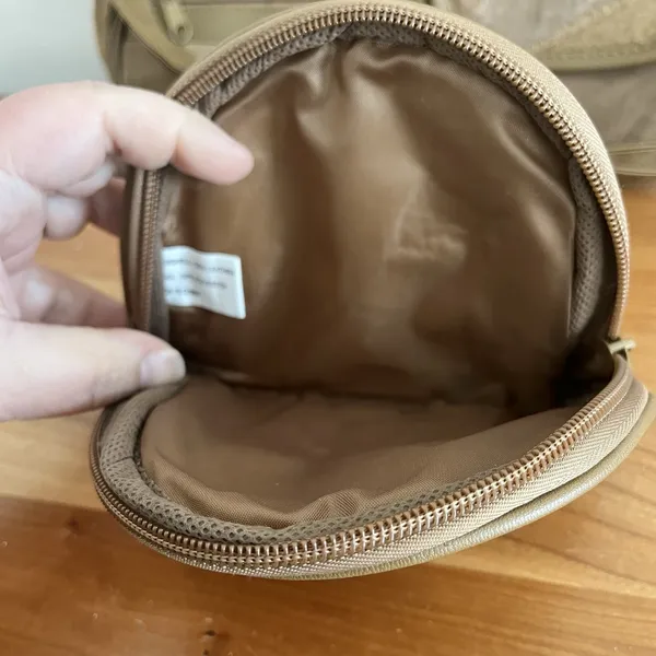 Patchwork Soft Leather & Suede Handbag Purse Shoulder Bag & Coin Purse Tan Brown - Image 5
