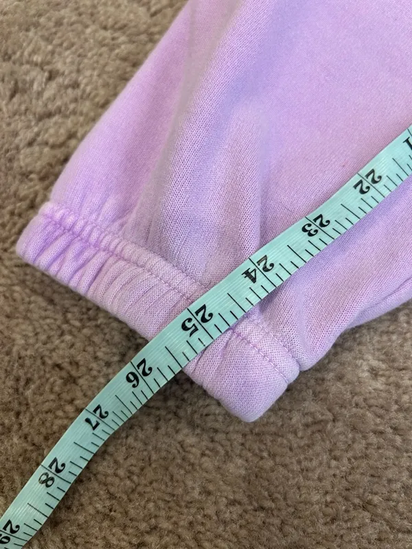 Aviator Nation Neon Purple Logo Sweatpants. Size Large - Image 6