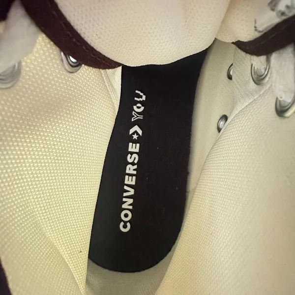 Converse By You High Top Shoe Sneaker‎ Womens 7.5 White Brown Wellness Club - Image 14